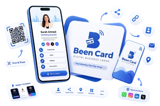 Digital vCard Illustration